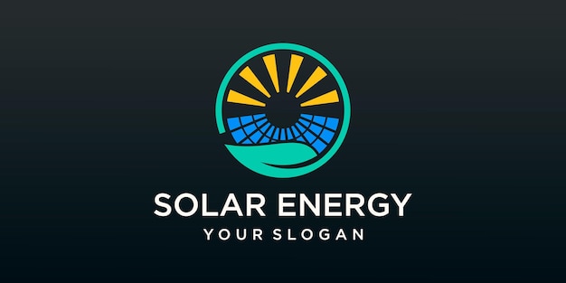 Solar Energy logo designs vector Sun power logo