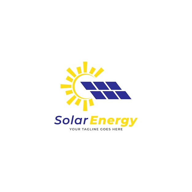 solar energy logo icon vector template