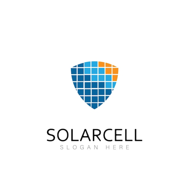 Solar energy logo sun cell natural tec technology