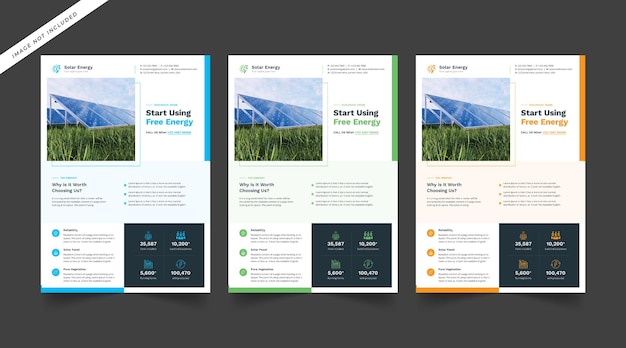 Solar Energy Product flyer template