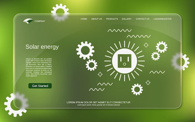 Solar energy vector concept illustration