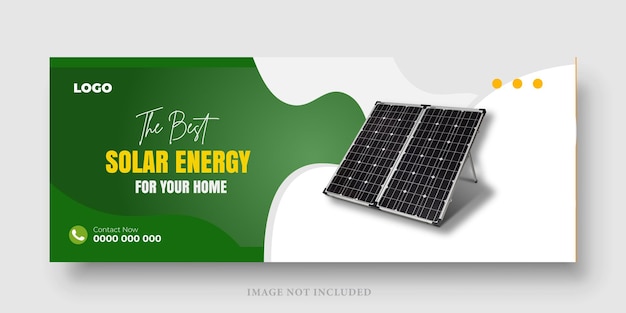 solar green energy social media post banner design