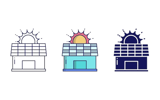 Solar House vector icon