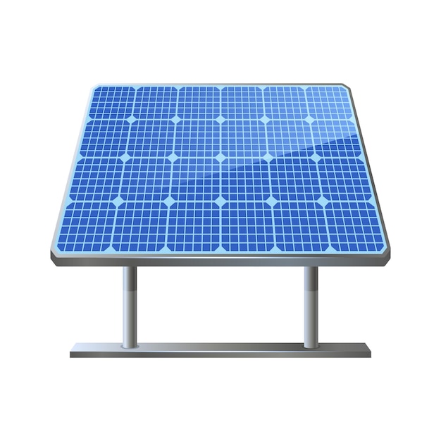 Solar Panel Cell on White Background. Vector