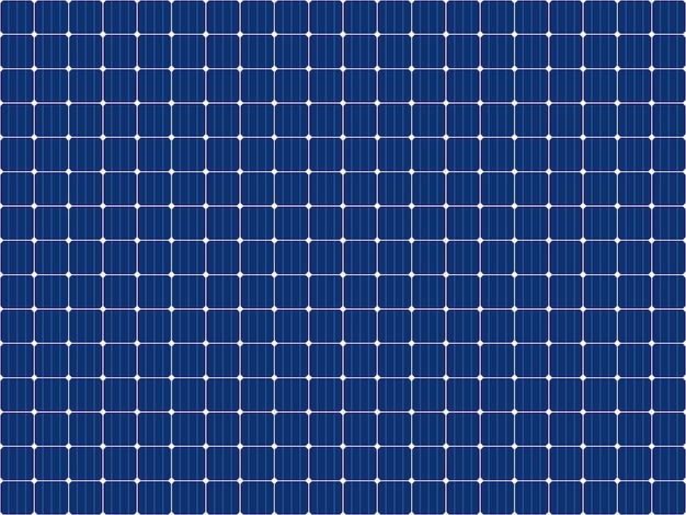 Solar panel grid seamless pattern Sun electric battery texture Solar cell pattern Sun energy battery panel seamless background Alternative energy source Vector illustration on blue background