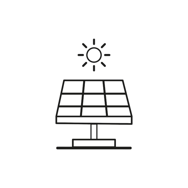 Solar panel icon Vector graphics