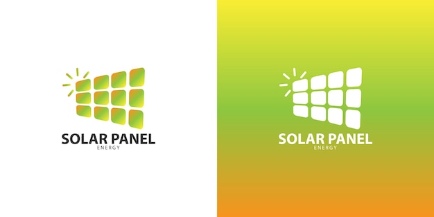 solar panel logo minimalist design idea