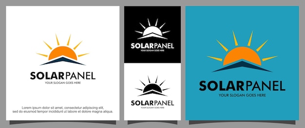 Solar Panel technology logo template