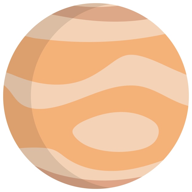 Solar system space object planet Jupiter vector illustration on white background