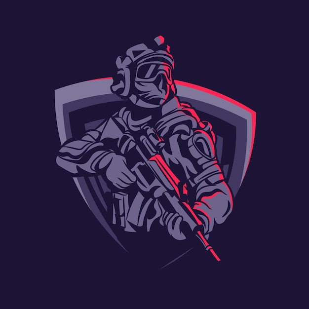 Soldier Esports Mascot Logo Design