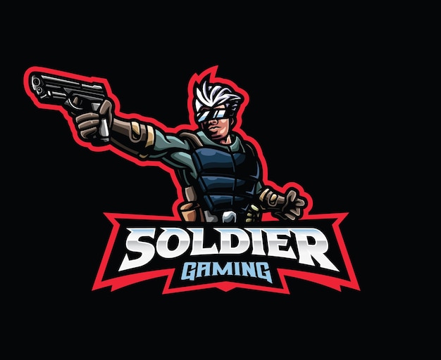 Soldier mascot logo design