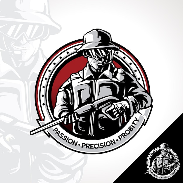 Soldier Military Force Mascot Logo