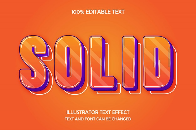 Solid, editable text effect modern shadow pattern style