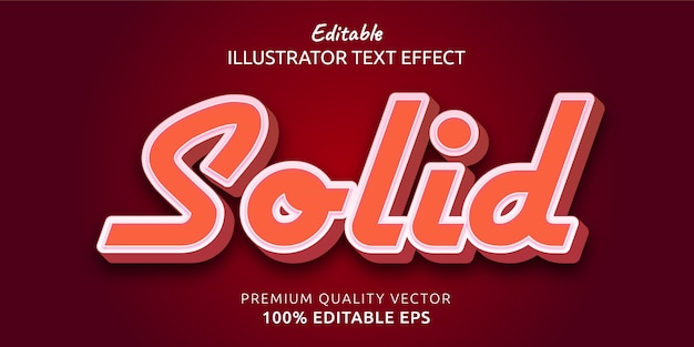 Solid Editable Text Style Effect