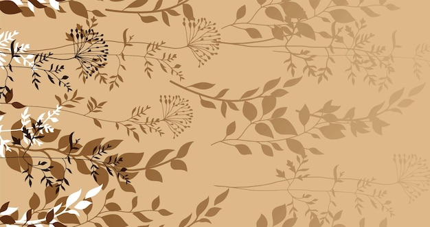 Solid Flower and leaf repeat pattern design Hand art