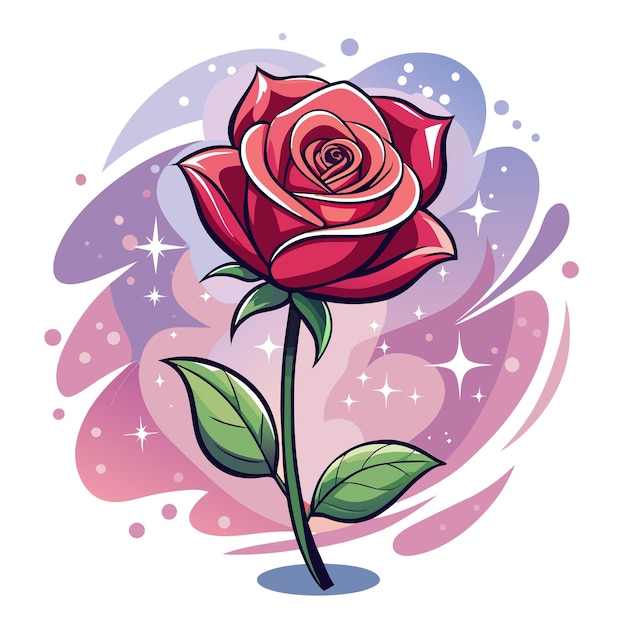 Solitary rose stands as a symbol of undying love