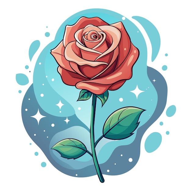 Solitary rose stands as a symbol of undying love