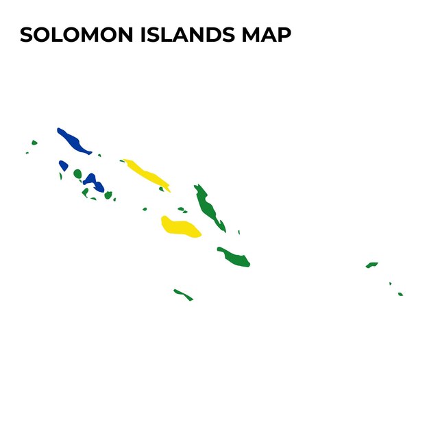 Vector solomon islands flag map design illustration of solomon islands country flag inside the map vector