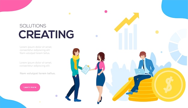 Solutions creating  background. Analysis of the growth and fall of the currency concept.