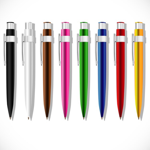 Some color vector souvenir pens