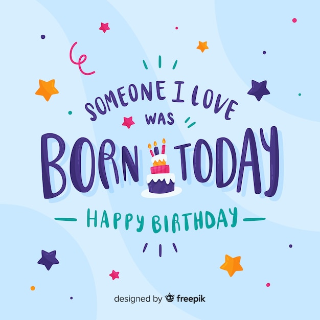 Someone i love was born today birthday card