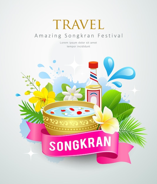 Songkran festival of Thailand banner