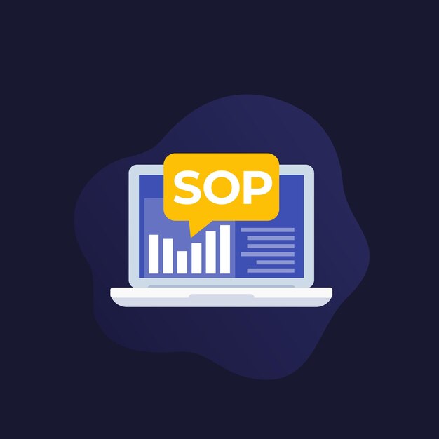 SOP Standard Operating Procedure vector icon