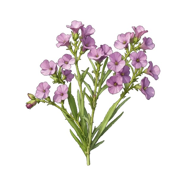 Vector sophisticated mauve wallflower vector design