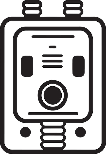 Vector sophisticated vector art of a residential electric meter with precise measurement features digital