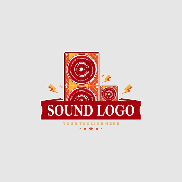 sound logo concept design template or vector illustration