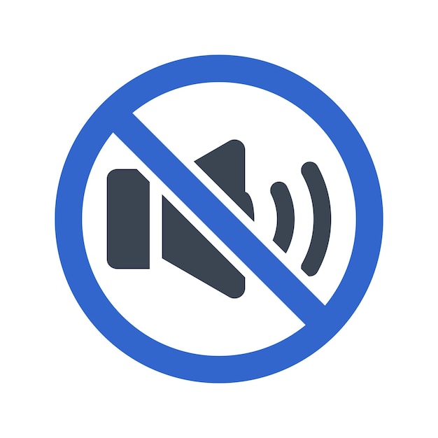 Vector sound restriction icon