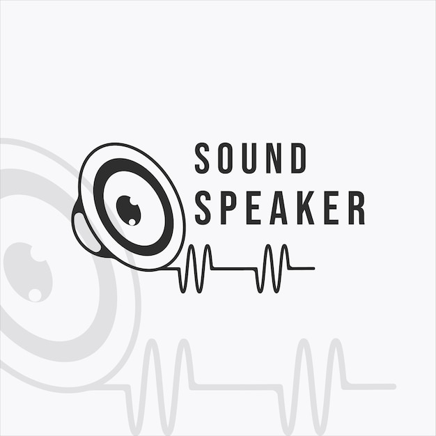 Sound speaker logo vintage vector illustration template icon graphic design. music company and radio station concept symbol