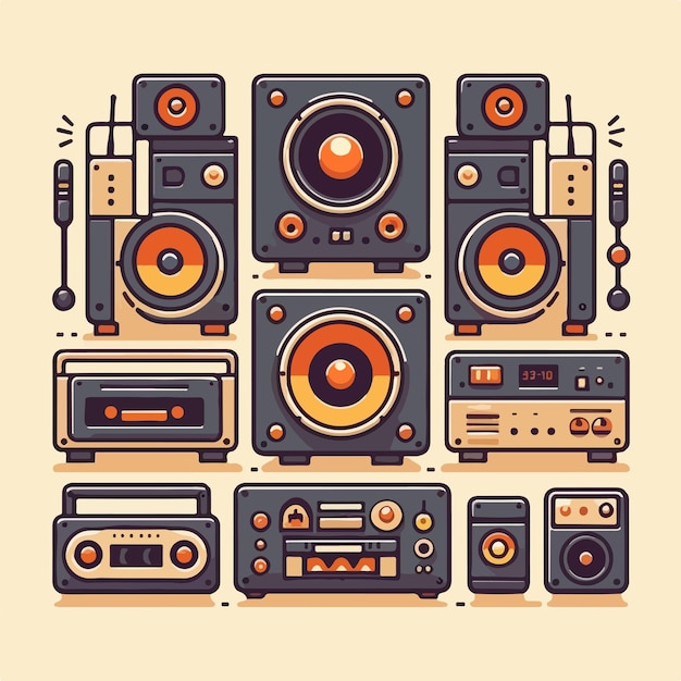 sound system vector image