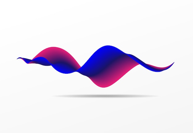 Sound wave colorful background. Gummy speaking. Vector illustration