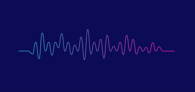 sound wave equalizer isolated on purple background voice and music audio concept