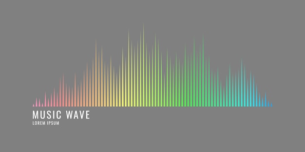 Sound wave equalizer Modern illustration on grey background