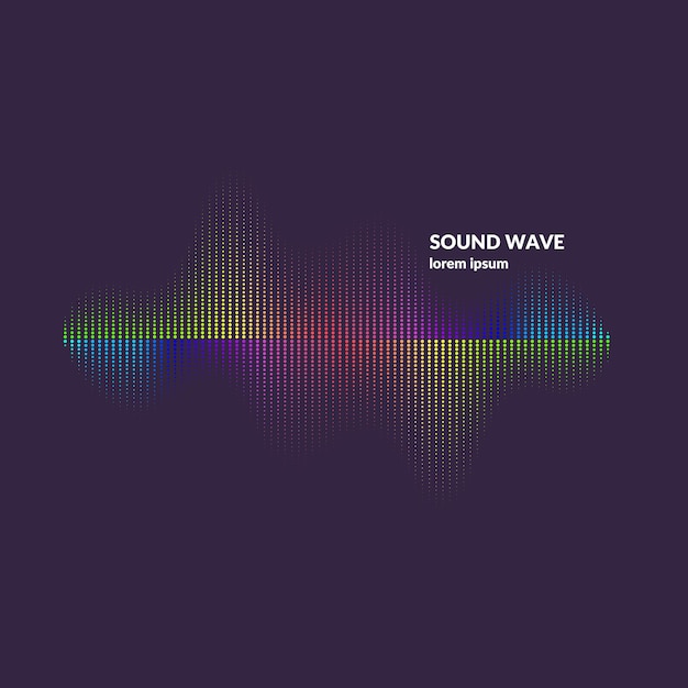 Sound wave equalizer. Modern vector illustration on dark background