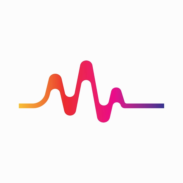 sound wave ilustration logo vector template