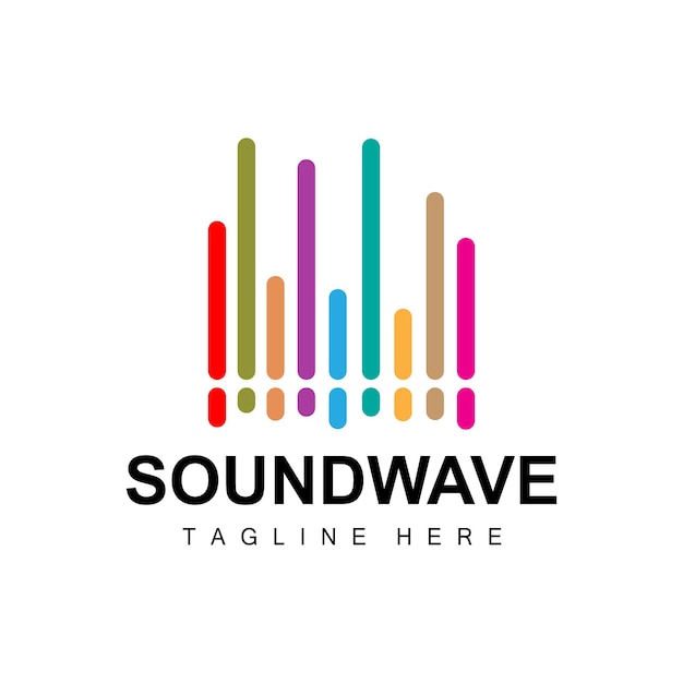 Sound Wave Logo And Sound Tone Vector Icon Template Music Brand Product