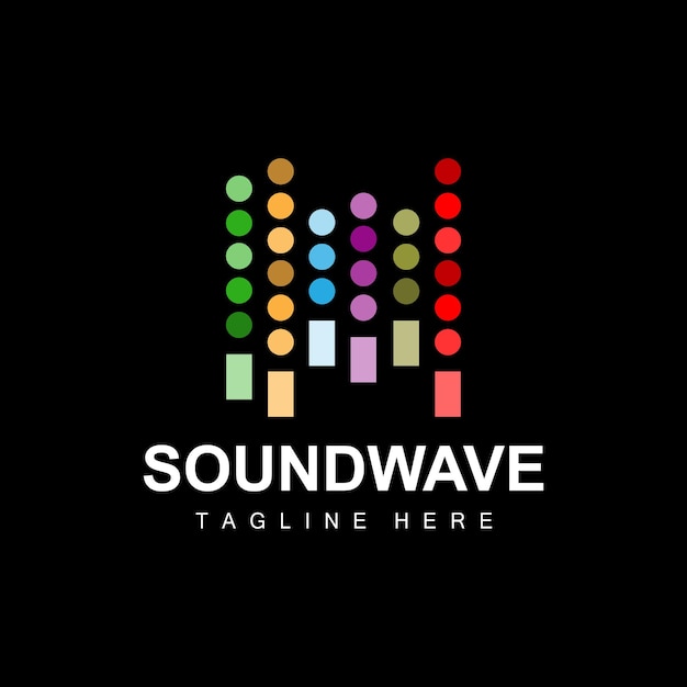 Sound Wave Logo And Sound Tone Vector Icon Template Music Brand Product