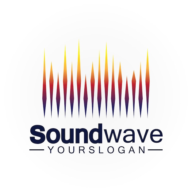 Sound wave logo and symbol vector