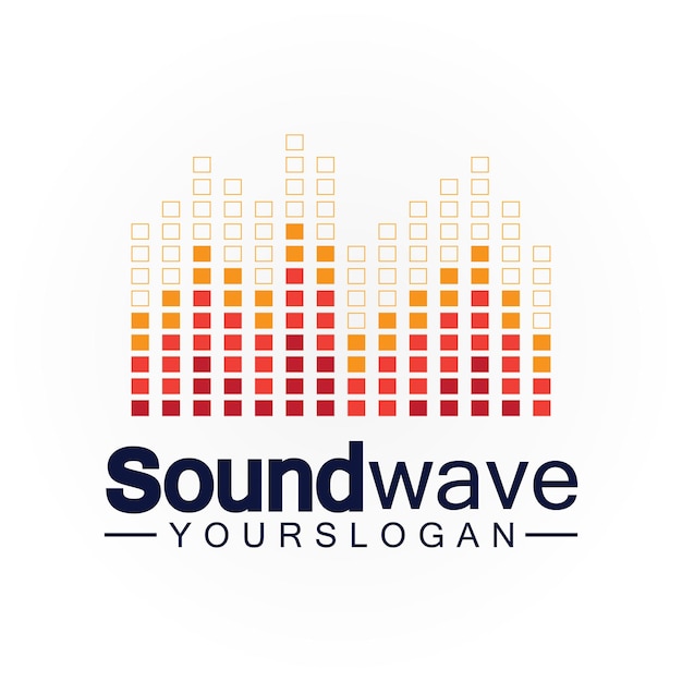 Sound wave logo and symbol vector