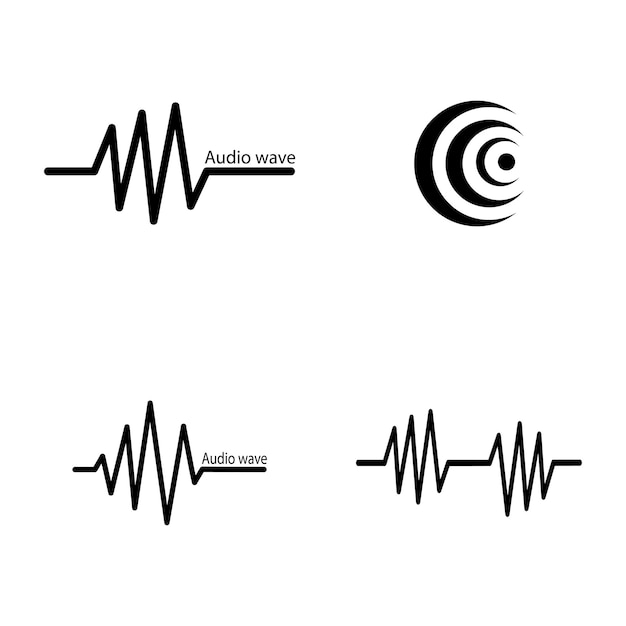 Sound wave logo and symbol vector