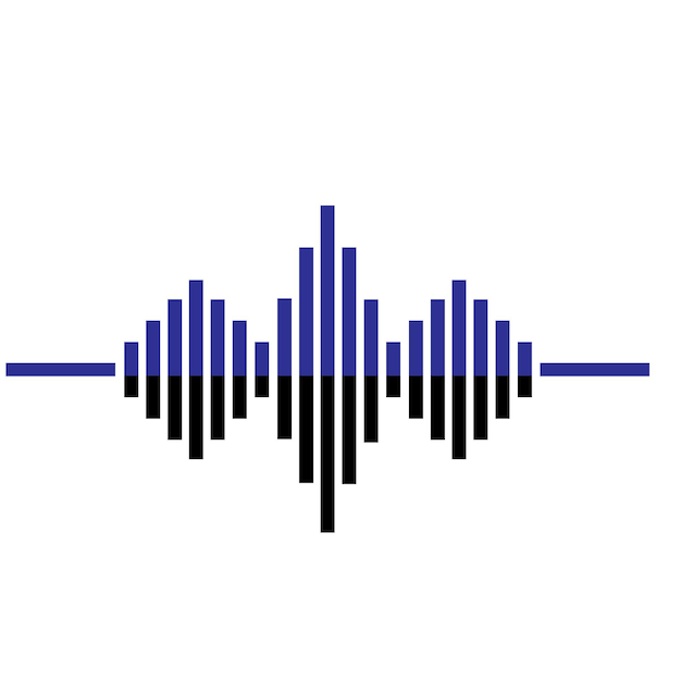 Sound wave music logo