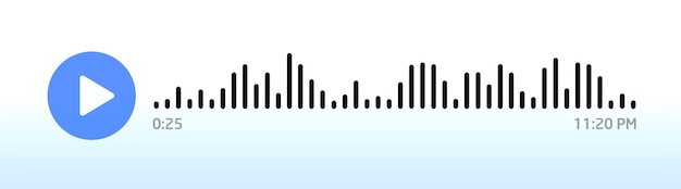 Vector sound wave sign, seamless sound waveform background, music player, voice, dictaphone