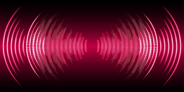 Sound waves oscillating dark light