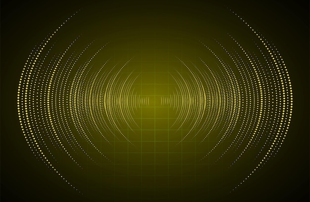 Sound waves oscillating dark light