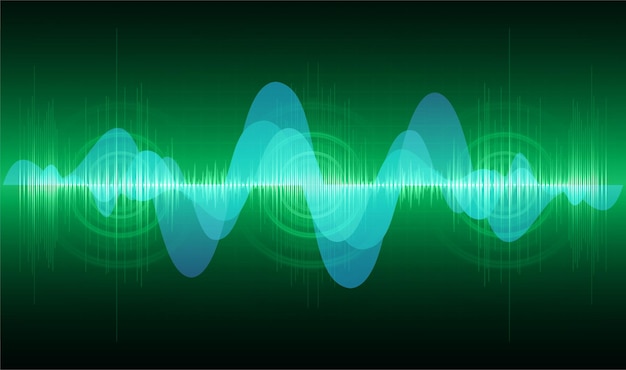 Sound waves oscillating dark light