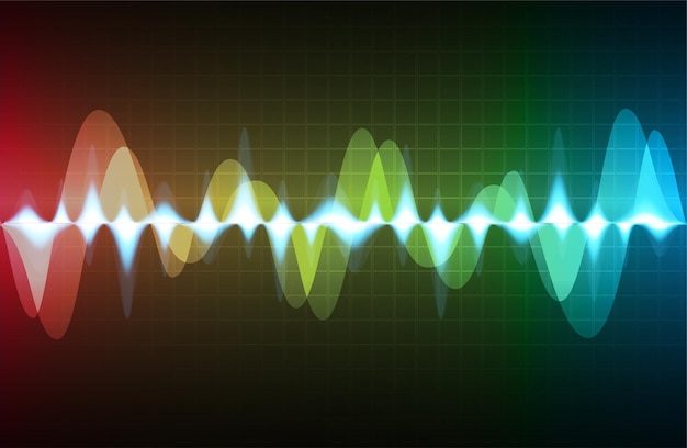 Sound waves oscillating dark light