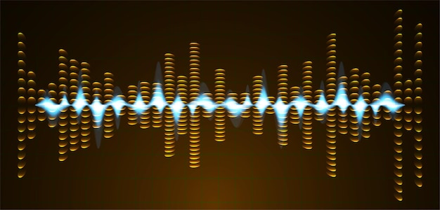 Sound waves oscillating dark light